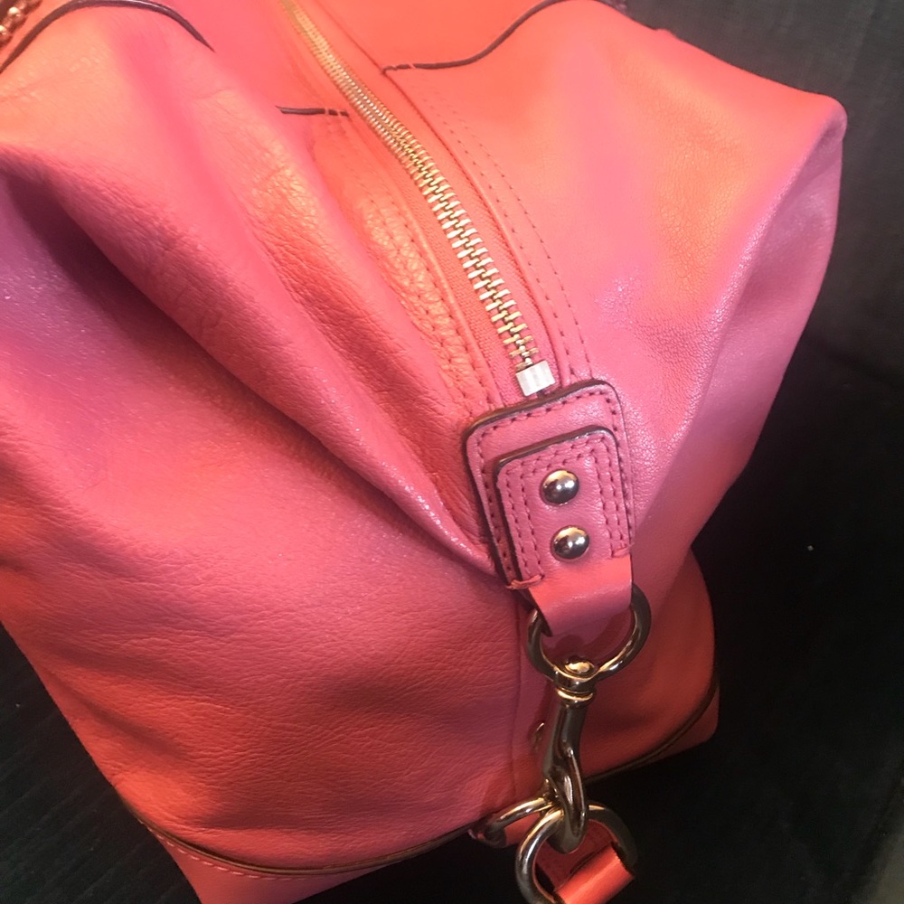 Coach F15447 Ashley Leather Handbag Pink Orchid - Picture 3 of 8
